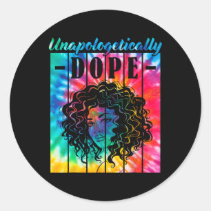 Unapologetically Drug Black History Month African Classic Round Sticker