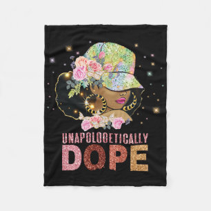 Unapologetically Drug Black History Month Juneteeh Fleece Blanket