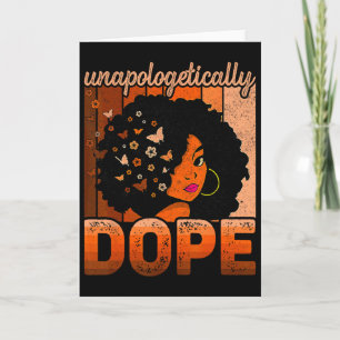 Unapologetically Drug Melanin Afro Queen Black His Card