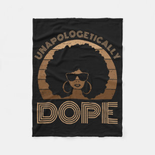 Unapologetically Drug Melanin Afro Queen Black His Fleece Blanket
