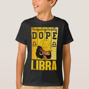 Unapologetically Libra Black Woman Cap Zodiac T-Shirt