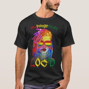 Unapologetically Loc'd Afro Melanin Queen Art June T-Shirt