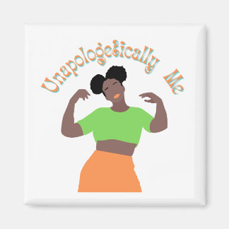 Unapologetically Me Classic Round Sticker Coffee M Magnet