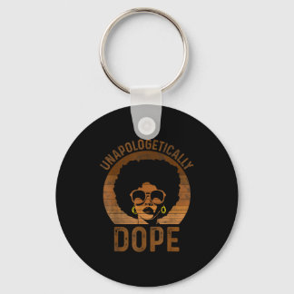 Unapologetically melanin afro queen black history key ring