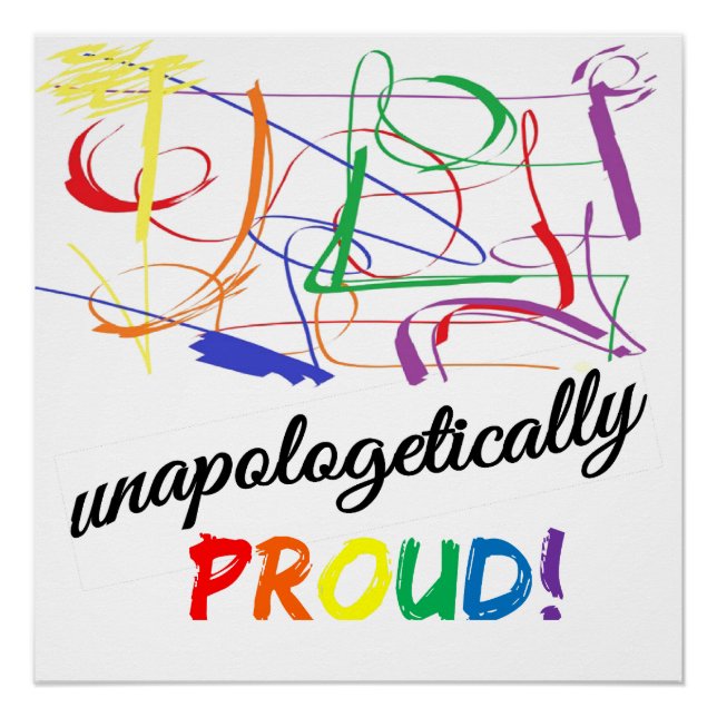 Unapologetically Proud Magnetic Card Poster (Front)