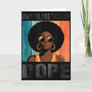 Unapologetically Retro Afro Black Woman  Card