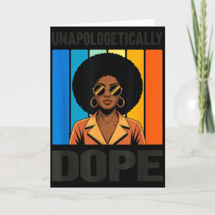 Unapologetically Retro Afro Woman Black Pride Card