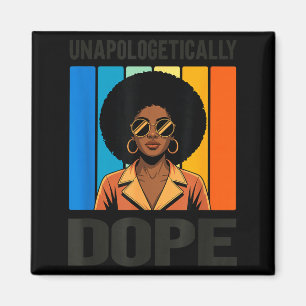 Unapologetically Retro Afro Woman Black Pride Magnet