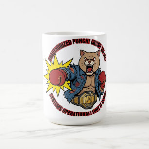 Unauthorised Punch Crush Em All Cat T-Shirt Coffee Mug