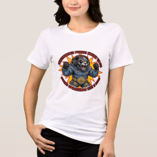 Unauthorised Punch Crush Em All Panda T-Shirt Tri-Blend Shirt
