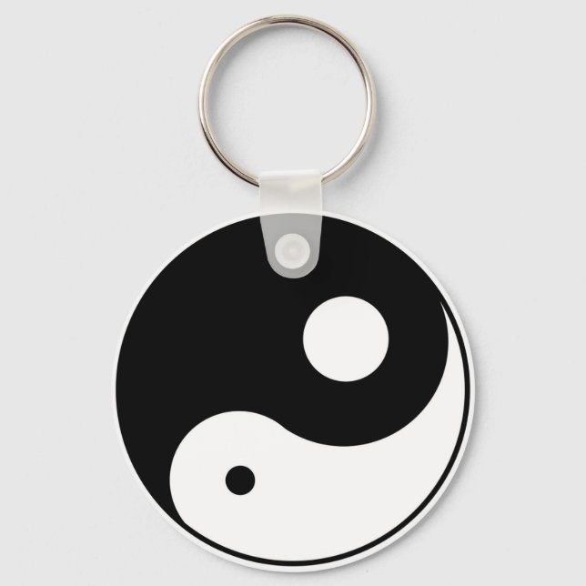 unbalanced yin yang symbol key ring (Front)
