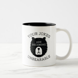 Unbearable Jokes Two-Tone Coffee Mug
