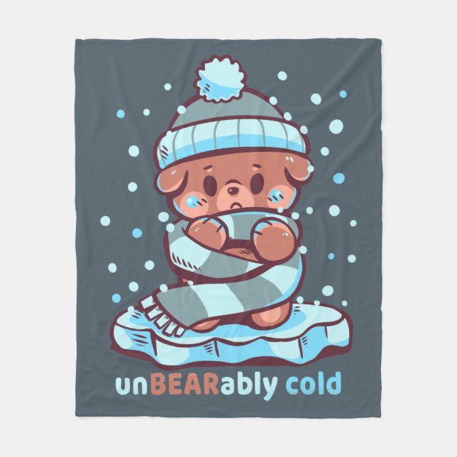 Unbearably Cold Fleece Blanket (Front)