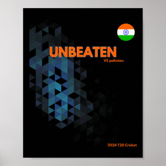 Unbeaten India Vs Pakistan Cricket T20 New York Gr Poster