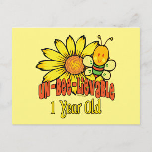 Unbelievable 1 Year Old - 1st Birthday Postcard