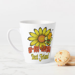 Unbelievable Best Friend Sunflowers and Bees Latte Mug