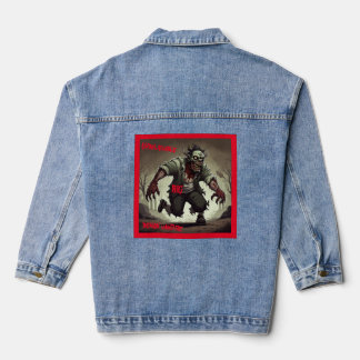 Unbelievable Big Demon Run Women's Custom Denim Ja Jacket