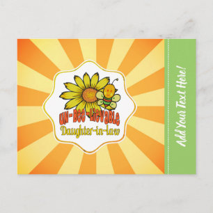 Unbelievable Daughter-in-law Sunflowers and Bees Postcard