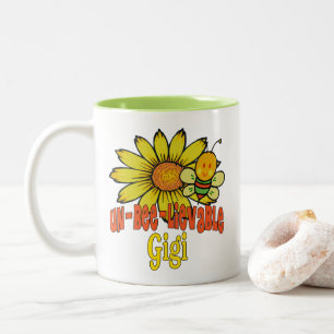 Unbelievable Gigi Sunflower and Bees Two-Tone Coffee Mug