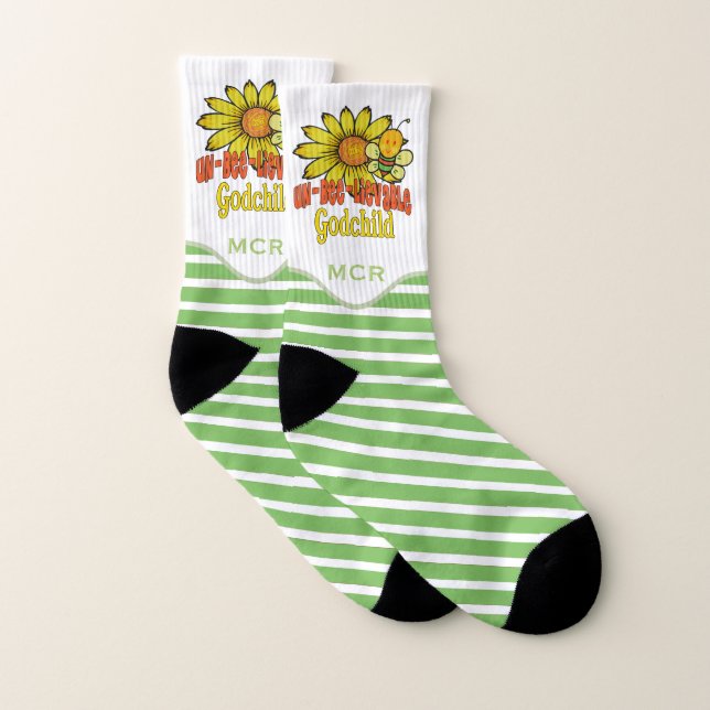 Unbelievable Godchild Sunflowers and Bees Socks (Pair)