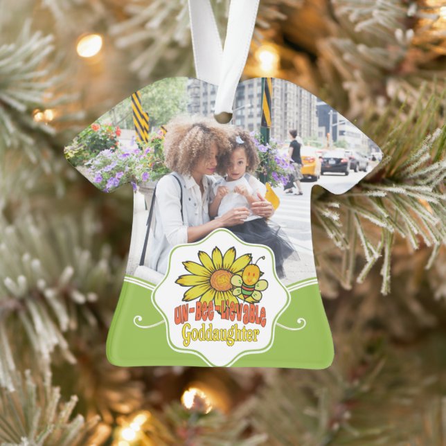 Unbelievable Goddaughter Sunflowers and Bees Ornament (Tree)