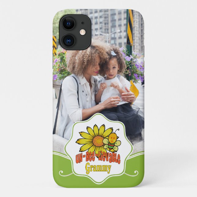 Unbelievable Grammy Sunflowers and Bees Case-Mate iPhone Case (Back)