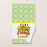 Unbelievable Granddaughter Sunflowers and Bees Bath Towel Set<br><div class="desc">The world's most unbelievable granddaughter sunflowers, bumble bees, and text gift ideas in pretty, bold, bright colors of orange, green, red, and yellow. Great birthday, holiday or special occasion gifts for grandchild. Cute, sweet and whimsical, these fun feminine gifts will make her smile. Tags: "bright green red yellow orange", "colorful...</div>