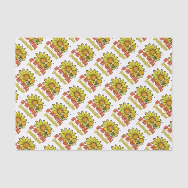 Unbelievable Granddaughter Sunflowers and Bees Tissue Paper (Front)