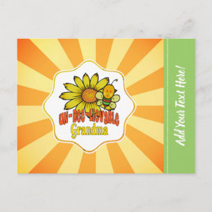 Unbelievable Grandma Sunflowers and Bees Postcard