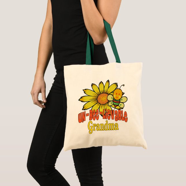 Unbelievable Grandma Sunflowers and Bees Tote Bag (Front (Product))