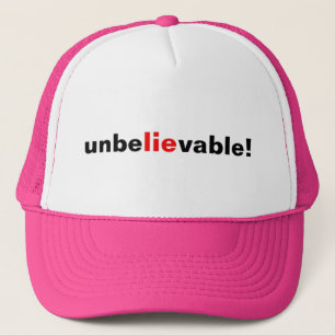 Unbelievable Lie Baseball Cap Hat Pink Women