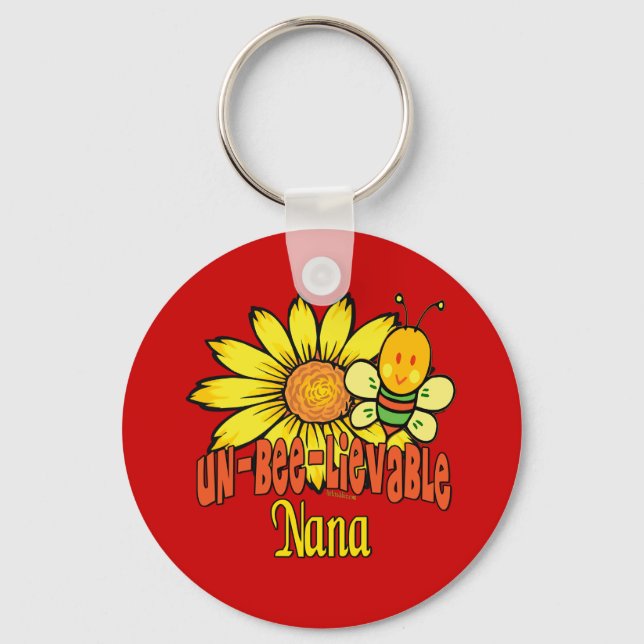 Unbelievable Nana Sunflowers Key Ring (Front)