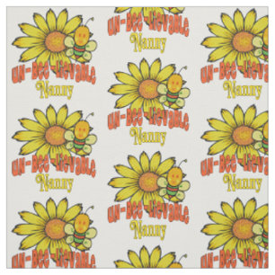 Unbelievable Nanny Sunflowers and Bees Fabric