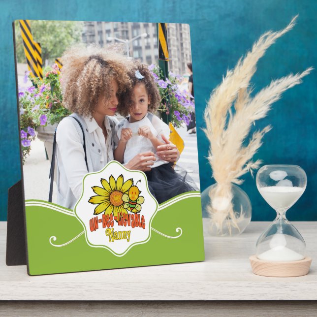 Unbelievable Nanny Sunflowers and Bees Plaque (Side)