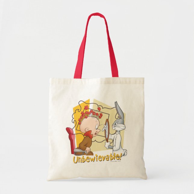 "Unbewievable" Barber BUGS BUNNY™ & Elmer Fudd Tote Bag (Front)
