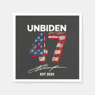 Unbiden 47 Trump Est. 2025 4th Of July Napkin