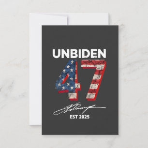 Unbiden 47 Trump Est. 2025 4th Of July Thank You Card