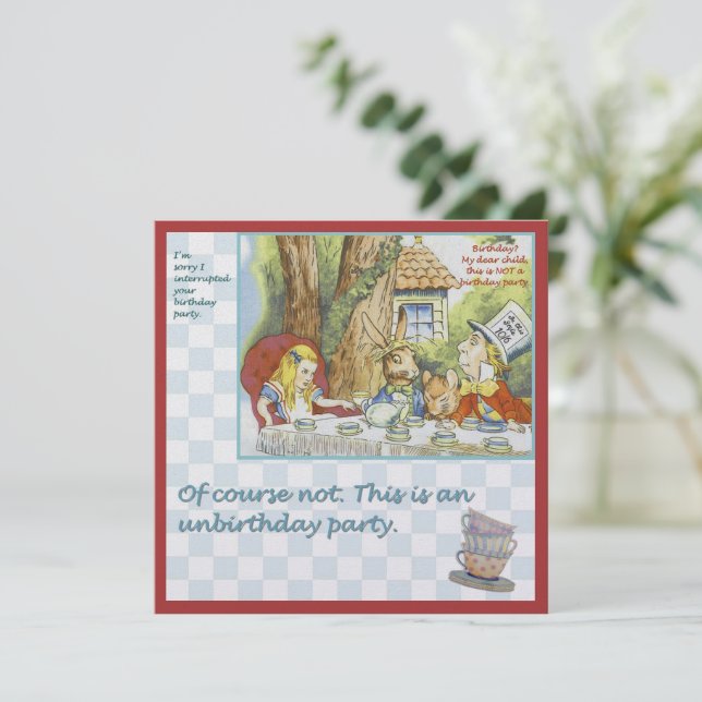 Unbirthday Party Invitation (Standing Front)
