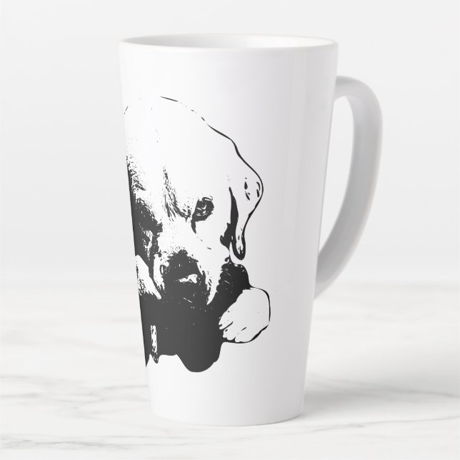 Unblinking Claim Latte Mug (Right Angle)