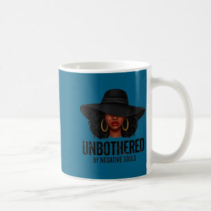 Unbothered By Negative Souls Black Woman Art Melan Coffee Mug