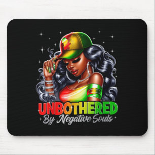 Unbothered By Negative Souls Black Woman Black His Mouse Mat
