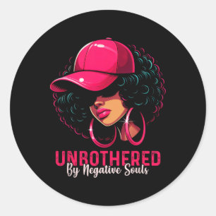 Unbothered By Negative Souls Proud Queen African A Classic Round Sticker