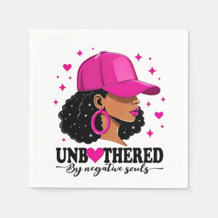 Unbothered by Negavitve Souls Juneteenth Black  Napkin