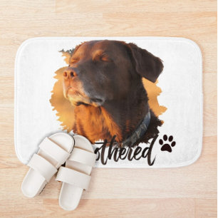 Unbothered Golden Hour Dog – Premium Minimalist  Bath Mat