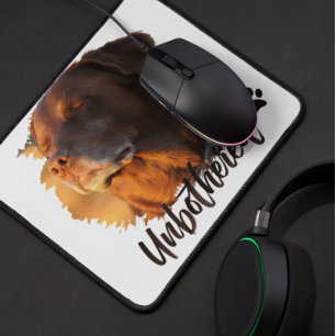 Unbothered Golden Hour Dog – Premium Minimalist  Mouse Mat