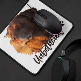 Unbothered Golden Hour Dog – Premium Minimalist Mouse Mat