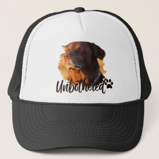 Unbothered Golden Hour Dog – Premium Minimalist  Trucker Hat