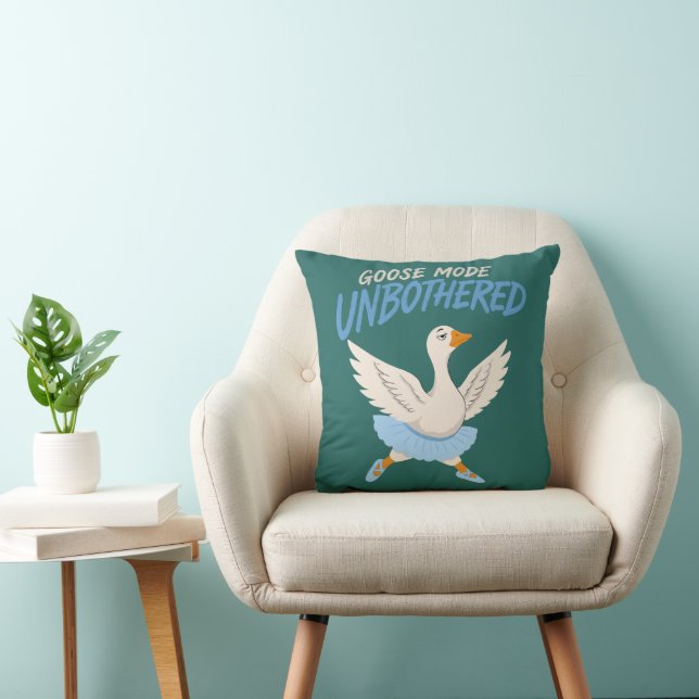 Unbothered Goose Mode Funny Ballet Goose Cushion (Chair)