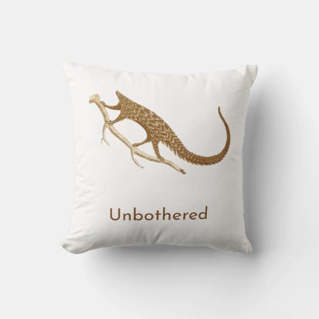 Unbothered Pangolin Cushion (Front)