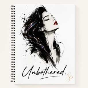 Unbothered. Personalised Notebook Customised Gift